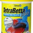 4 x TetraBetta PLUS Floating Mini Pellets, Fish Food With Natural Color Enhancer, 1.2 ounces (EXP 11/01/27)