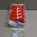 Miaowoof Homemade Popsicle Molds, 10-Cav Non-BPA Silicone Ice Pop Maker, with 50 Sticks, 50 Bags, 10 Reusable Sticks, Funnel, Brush and Ice Pop Recipe (Red+Bin)