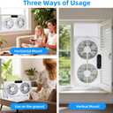 BEYOND BREEZE Twin Window Fan with Reversible Airflow, 9-Inch Window Fan with Timer, Remote Control and 3 Speeds, Expandable Window Exhaust Fans for Home Bedroom