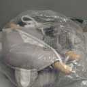 Wooden Hanging Baby Swing with Soft Safety Belt, Cozy Infant Swing Seat for Indoor & Outdoor Use, Adjustable Height, Includes Mounting Hardware – Suitable for Babies & Toddlers（FoxThemed in Gray