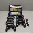 Pro Controllers Accessories Bundle for Nintendo Switch 2 18-in-1: Carrying Case, Screen Protector, Thumb Grip for Joycon, Dockable Console Protective Cover Shell, Steering Wheel, 2025 Switch2 Game Kit (2* Black Controllers (Leather Wrapped)