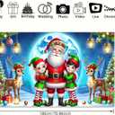 Christmas Backdrop Photography Background Santa Claus Elves Reindeer71x43 Inch Winter Wonderland Happy Holiday Family Party Birthday Glitter Merry Xmas Decoration Photo Booth Prop