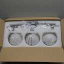 Globe Bathroom Vanity Light Fixtures, Modern 3 Lights Wall Lighting Chrome, Porch Wall Mount Light Fixture for Bathroom, Over Mirror Cabinets