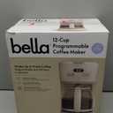 BELLA 12 Cup Programmable Coffee Marker, Reusable Dishwasher Safe Accessories, Easy LCD diaply, Auto Shutoff, 900 watt, Oatmilk