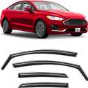 in-Channel Extra Durable Rain Guards for Ford Fusion 2013-2020, Window Deflectors, Vent Window Visors, 4 Pieces - 220180