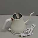 Mecity Electric Kettle Stainless Steel Gooseneck Water Kettle Water Boiler for Pour Over Coffee Fast Heating, Auto Shut Off, 27 fl oz, 1000W, Milk White