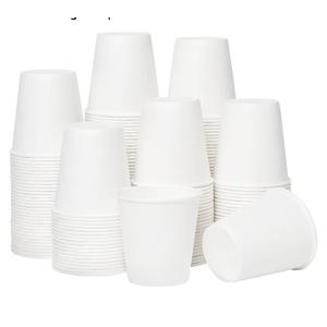 100 Paper Cups, Disposable Paper Cups, Mouthwash Cups, Paper Coffee Cups, Ideal for Bathroom