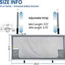 49" x 22" Aluminium Frame RV Bunk Bed Safety Net, Adjustable Mesh Bunk Bed Rail Guard for Top Bunk, RV & Camper Bedding Accessories