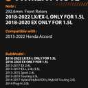 MOTOREVO Front Geomet Coated Brake Kit for Accord [ 2013-2022 292.6mm 11.52in Rotors ] (2013-2020 EX & Select Trims) (2018-2022 LX/EX-L ONLY for 1.5L) Drilled & Slotted Vented Discs & Ceramic Pads