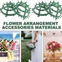 Cabilock Wedding Grass Half Ball Shelf Decorative Flower Arrangement Holder Props 2 Inch Floral Cage for Artificial Flowers Centerpiece Stand for Home Office Party Decor