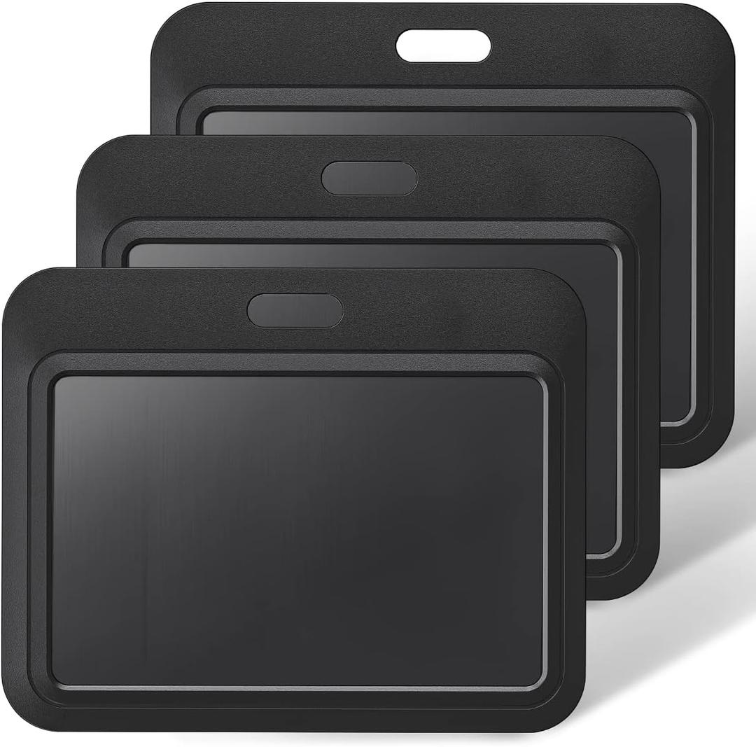 Uniclife 3 Pack Sliding ID Badge Holder Black Horizontal Hard Plastic Case with Clear Window Card Protector Pouch for Office School ID Credit Cards Proximity Key Cards Drivers Licenses and Passes