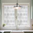 ADD.HERES Window Privacy Film, Stained Glass Decorative Static Cling, Removable Sun Blocking Vinyl Covering,Window Film for Home Kitchen Living Room, Dusseldorf, 29.5" x 78.7"