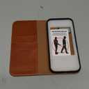 SHIELDON Case for iPhone 16 Pro Max 6.9", Genuine Leather 2 in 1 Wallet Kickstand RFID Blocking Card Holder Magnetic Shockproof Wireless Charging Case Compatible with iPhone 16 Pro Max - Retro Brown