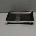 YHOSSEUN Ceramic Serving Platters Set of 4, Rectangular Serving Platters and Trays for Food, Sushi, 9.8 In Serving Dishes for Entertaining, Matte Black Serving Plate Halloween Table Decor