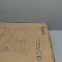 Papablic Baby Bassinet, Bedside Bassinet for Baby with Four-Sided Breathable Mesh & Soft Mattress, Adjustable Bassinet Bedside Sleeper with Storage Basket and Wheels, Easy to Assemble, Gray (Grey)