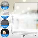 10 Pack Acrylic Sign Holder 5 x 7, L-Shape Clear Plastic Display Stand for Tabletop, Acrylic Stands for Flyers, Table Paper Holder, Vertical Sign Holder 5x7 for Restaurants, Office and School (Slant 10 Pack 5x7)