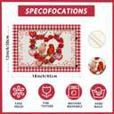 XCHI Plaid Roses Flowers Love Hearts Cardinal Valentine's Day Placemats Set of 6 Table Mats for Party Home Kitchen Dining Table Decorations 12x18 Inch