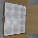 12 Pcs Tapered Candlestick Holders Small Short Taper Candle Holders Bulk Glass Candle Holder for Wedding, Table Centerpiece, Home Decoration (Stripe Pattern)