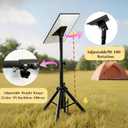 Adjustable Tripod Stand Compatible with Starlink Gen 3, Height Adjustable Antenna Tripod with Mount Adapter, 90 Tilt Angle Pipe Adapter, Stable Outdoor Use (Black)