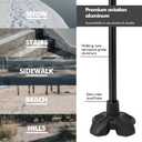 Self Standing Walking Cane Quad Base for Seniors