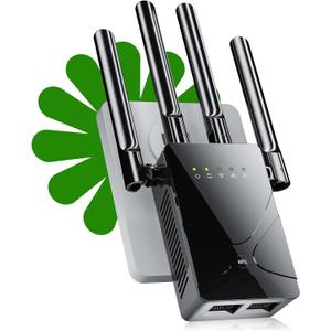 WiFi Extender Signal Booster for Home, 15555 Sq.ft Long Range Internet Repeater-Faster,Strongest Wireless Router Amplifier w/Ethernet Port,Mesh Wi-Fi Repeater Support 99% Devices,1-Tap Setup