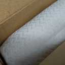 Bedsure GentleSoft 100% Cotton Large Throw Blanket for Couch 50x70 inches - Breathable and Lightweight, Soft Cozy Herringbone Woven Cotton Throw for Summer, Cream Office Chair Blanket