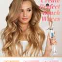 1 Inch Extra Long Barrel Curling Wand, Ceramic Tourmaline Curling Wand Professional Dual Voltage with Adjustable Temperature