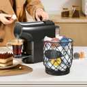 YINMIT K Cup Holder Organizer, Sturdy Coffee Pod Holder Organizer, 35 Kcup Large Capacity Storage Basket for Kitchen Counter and Office Desktop (Black-Circular)