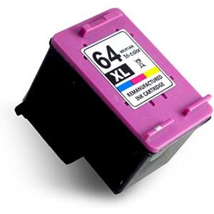 OCProducts Refilled Ink Cartridge Replacement for HP 64 64XL (Color, 1pk)