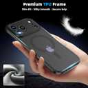 2 x Magnetic Slim Fit Case for iPhone 17 Pro Max 6.9", Compatible with MagSafe, Matte Hard PC Protective Cover, Military Grade Drop Protection, Full Camera Protection, Anti-Scratch Phone Case (Black)