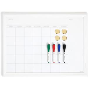 U Brands Magnetic Dry Erase Calendar Whiteboard for Wall, White Board 24x18