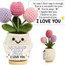 Anniversary Wedding Gifts for Wife - Mothers Day Birthday Gifts for Her, Girlfriend, Wife - Love Romantic Gift Ideas for Her Him, Girlfriend Boyfriend - 5.51'' x 4.13'' Cute Crochet Love