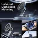 ESR for MagSafe Car Mount, Magnetic Car Mount,Dashboard/Tesla Touchscreen Phone Holder, Magnetic Phone Holder for Car, for iPhone 17-12, Samsung S26/S25,Charging Not Supported(2 Metal Rings Included)