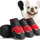 Dog Shoes for Medium Dogs, Large Waterproof Dog Boots for Winter Snow, Summer Hot Pavement, Dog Booties & Paw Protectors Size 4