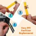 Premium TPU Fuel Line Kit 3 Sizes (3mm ID/5mm OD, 5mm ID/8mm OD, 6mm ID/9mm OD), 6.6ft Each, with 12 Steel Clamps, Universal Gas Diesel Fuel Hose for Lawn Mower Chainsaw Small Engines