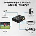 HDMI ARC Audio Extractor 192KHz Adapter, ARC to Optical TOSLINK SPDIF Coaxial RCA L/R 3.5mm Stereo Converter for HDTV Soundbar Speaker Amplifier Headphones
