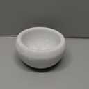 Shaving Soap & Cream Bowl for Men, Natural White Marble Stone, Heat Preservation, Easier to Whip Up a Fantastic Foam with Interior Micro-ridges, Art of Shave Lather bowl