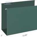 HERKKA Extra Capacity Hanging File Folders, 60 Pack Reinforced Letter Size Hanging Folders with Heavy Duty 3 Inch Expansion, Designed for Bulky Files, Medical Charts, Green