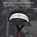 Half Motorcycle Helmet Halfs Shell Helmet German Style Motorcycles Helmets (Black, M)