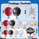 2026 Graduation Party Decorations, 138Pcs Burgundy White Silver Black Congrat Grad Balloons Arch Garland Kit, Class of 2026 Graduation Birthday So Proud Of You Decorations