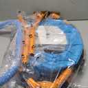 Ativafit 36inch Mini Toddler Trampoline for Kids Ages 2-6 Indoor Outdoor Folding Small Rebounder Trampoline with Foam Handle Safety Padded Cover Fun for Kids (Orange and Blue)