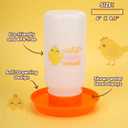 TGEYD Chick Feeder and Waterer Set Automatic 1L Chicken Feeder and Waterer for Baby Chicks, Ducks, and Quail Brooder Starter Kit & Chicken Coop Accessories