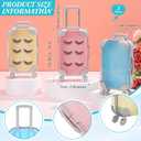 Honeydak 3 Pcs Mini Plastic Suitcase False Eyelashes Tray Luggage Trolley Candy Box Clear Suitcase Packaging Case Party Favor Box for Jewelry Cosmetic Hairpins Storage (Pastel Color,7 x 3.7 x 2 Inch)