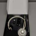 Wireless Headset with Microphone Noise Cancelling, 5.0 Bluetooth Headset with Mic Mute & USB Dongle, Wireless Headphones for Cell Phone PC Computer Call Center Office Teams Work Meetings (Champagne Gold & White)