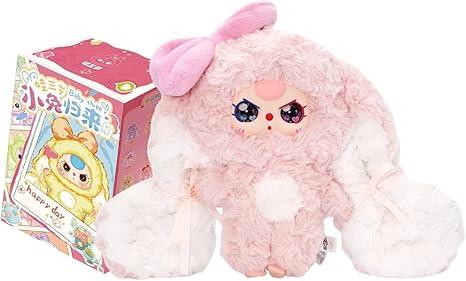 CALEMBOU Plush Doll Blind Box, Cute Rabbit Stuffed Animal Vinyl Plush Toys, Kawaii 1 of 6 Possible Mystery Collectible Toys Cute Soft Animals Charm Birthday Gifts (Little Rabbit Returns 1pc)