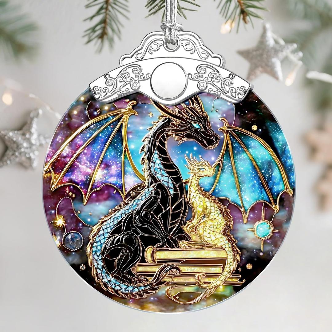 Christmas Ornaments Dragon Ornaments for Christmas Tree, Xmas Decorations, Holiday Decor, Ideal Gifts for Dragon Lover, Holiday Present & Xmas Gift, Festive Gifts for Neighbor, Friends and Family