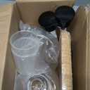 Laundry Detergent Dispenser - Fabric Softener Liquid Dispenser for Laundry Room - 64oz Plastic Soap Dispenser, Waterproof Labels, Collapsible Funnel, Extra Labels, Measuring Cup&Bamboo Tray - Set of 2