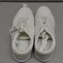 Adokoo Women's Fashion Sneakers PU Leather Casual Shoes White Tennis Low Top Shoes Womens Lace Up Sneakers , Size 8.5