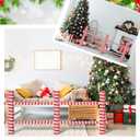 6.5 Feet Christmas Candy Cane Fence Cardboard Stand-up Cutout Life-Size Christmas & Western Party Decoration Cardboard Backdrop Photo Props for Xmas Theme Party Supply Cowboy Cowgirl Decor