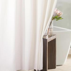 Ivory Long Shower Curtain: 78 Inch Long Beige Cream Waffle Weave Heavy Duty Fabric Shower Curtains for Bathroom - 256 GSM Water Repellent Washable Thick Polyester Cloth Bath Curtain - 72x78